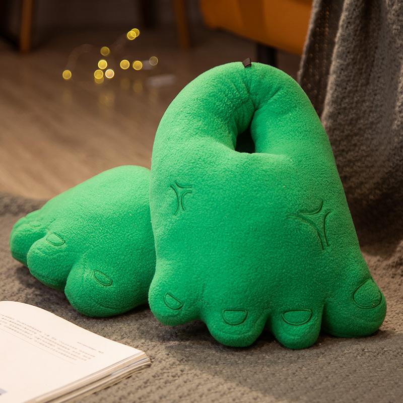 Cartoon weird big foot slippers personality creative cute plush home shoes indoor winter couple warm slippers