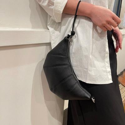 Small Bag Simple Dumpling Wrapper Croissant High-grade Sense Light Luxury Head Layer Skin Natural Drop Female Bag