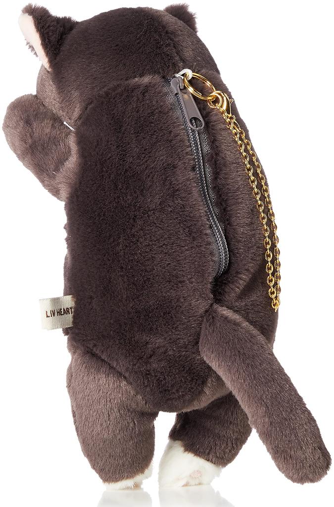 Livheart Mascot Pouch, Black Cat (Length: Approx. 20cm), Cute Accessory Case, 87032-73