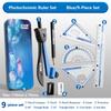 9PCS/Set Propelling Pencil Stationery Ruler Set Plastic Measuring Ruler Protractor  Students