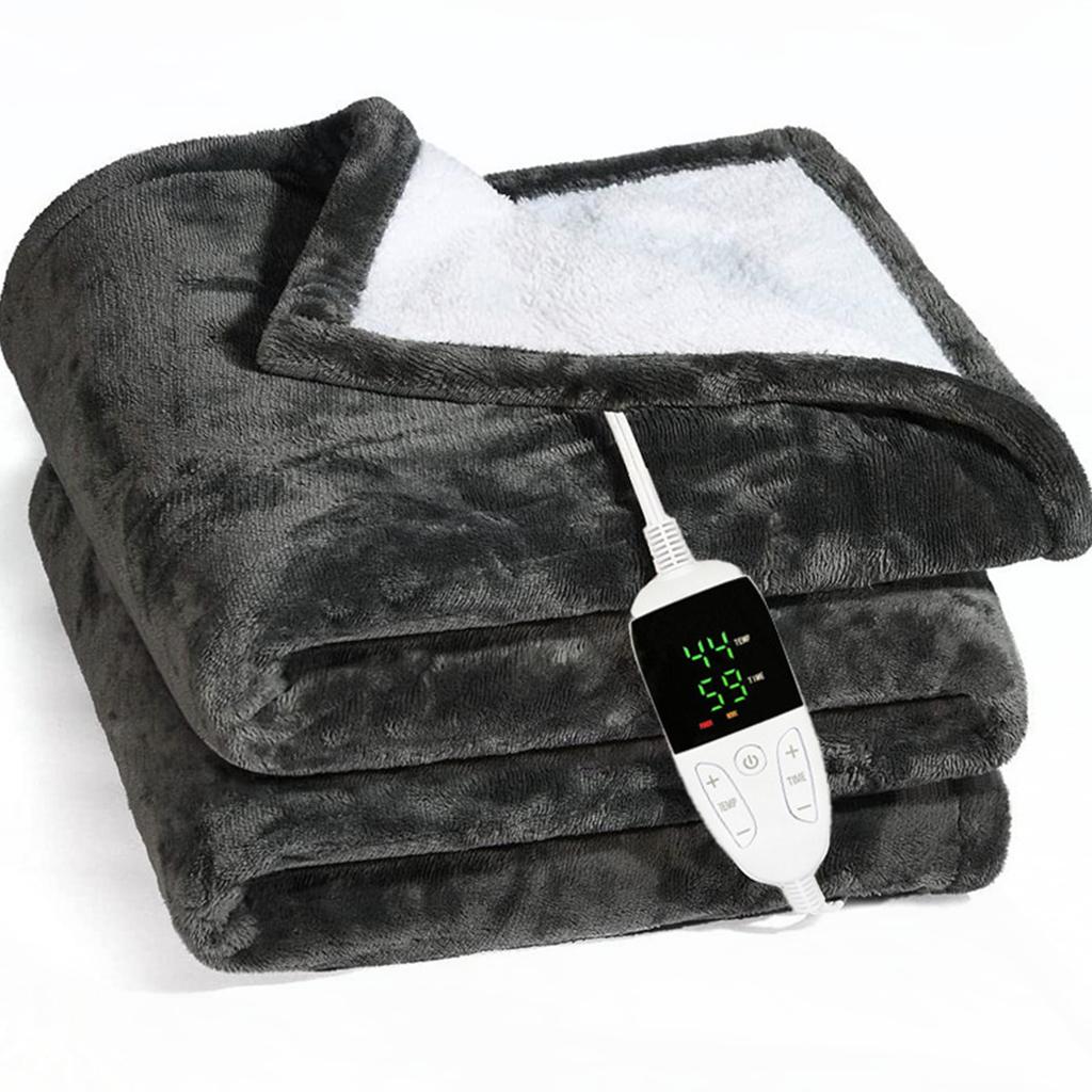 Heated Blanket 59 X 70.8 10 Heating Settings Auto Shut-Off Machine Washable with Hand Controller 110-V 145*65cm Flannel