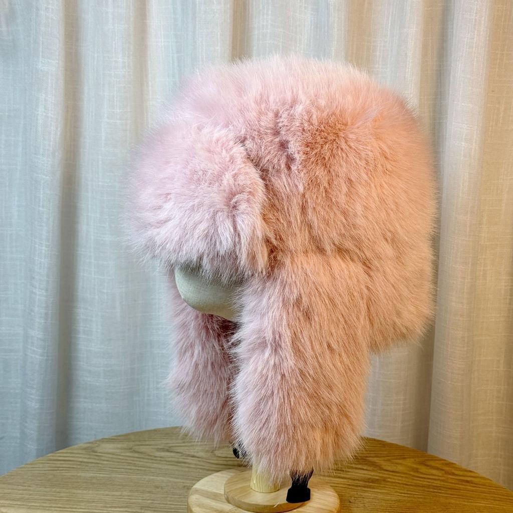 Northeastern Imitation Mink Lei Feng Hat Women's Outdoor Travel Plush Hat Men's Snow Mountain Windproof and Cold Ear Protection Hat Autumn and Winter