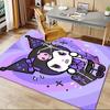 1pc Sanrio Kuromi Mermaid Printed Office Carpet Rectangle Rug Under The Table,Perfect Room Decor for Living Room, Bedroom, Kitchen, Non-slip Floor Mat