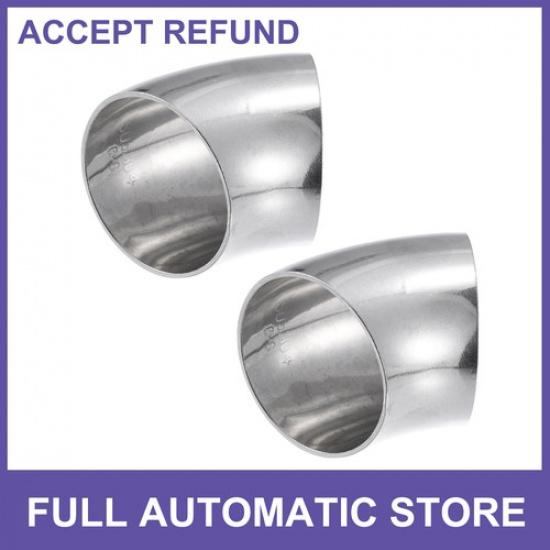 ДВЕ изогнутые трубы из нержавеющей стали SS304, угол 45 градусов, наружный диаметр 2 дюйма, выпускной изогнутый патрубок, универсальные