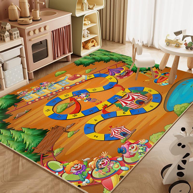 Baby Climbing Mat Household Full Of Dirt-Resistant Washable Crystal Velvet Carpet Kindergarten Children'S Early Education Game Carpet