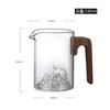 Glas med 3D-bergbotten i japansk stil Tekanna med trähandtag Tekanna Kung Fu Puer Tekopp Teservis