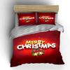 Merry Christmas Elegant Design Bedding Set (1 Duvet Cover, 2 Pillowcases, Duvet Not Included)