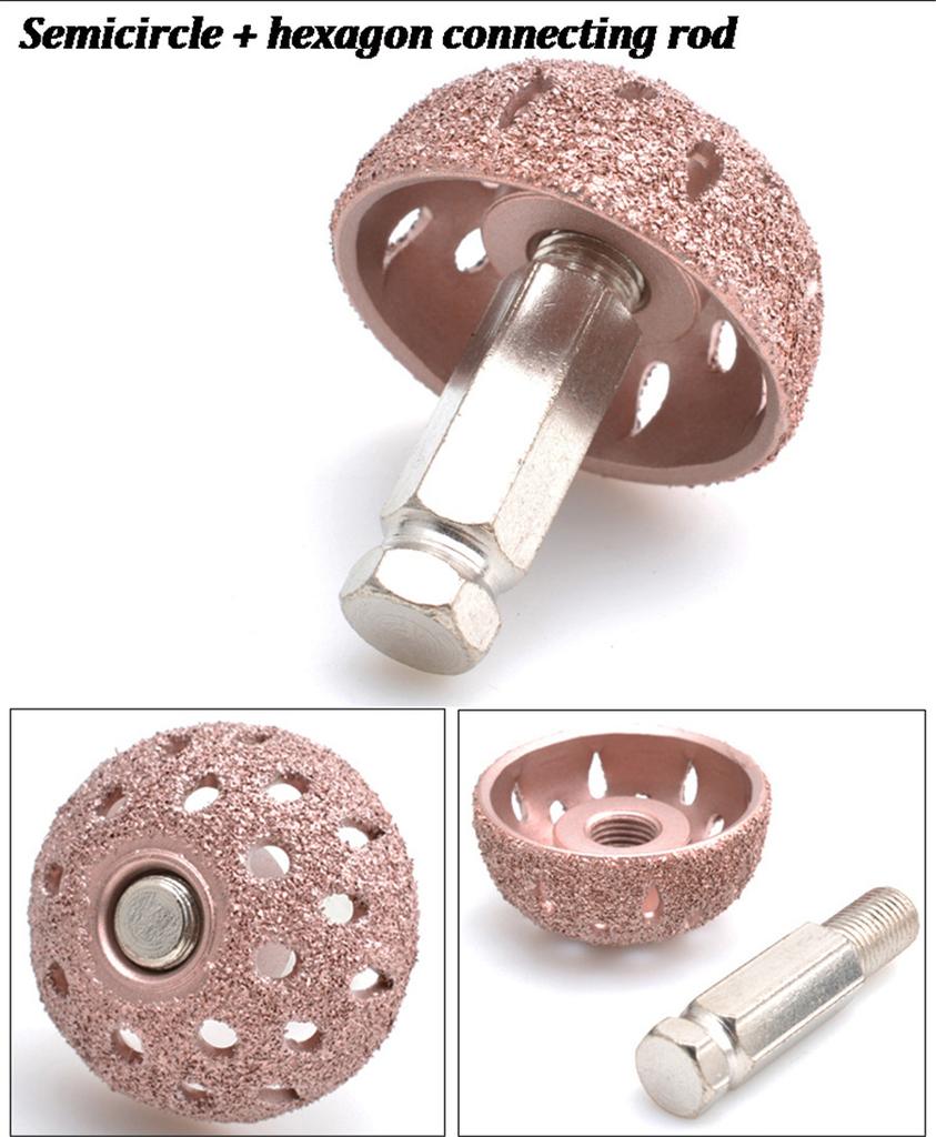 38mm Car Tire Repair Grinding Head Rotary Tools Coarse Buffing Wheel With Linking with Hex Linking Rod