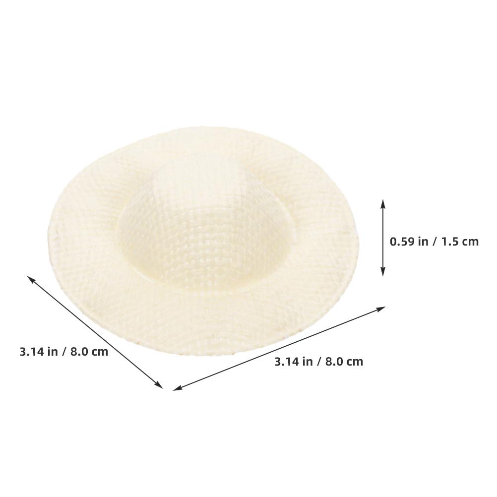 15 Pcs Mini Toy Small Hat Decor House Mini Hats Woven Hat Prop Miniature Tiny Hats Diy Craft Hats Accessories For Bar Living
