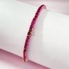 Hui Zhi Yi 2024 Women's Classic OL Bracelet: 925 Silver with Pigeon Blood Red Diamonds