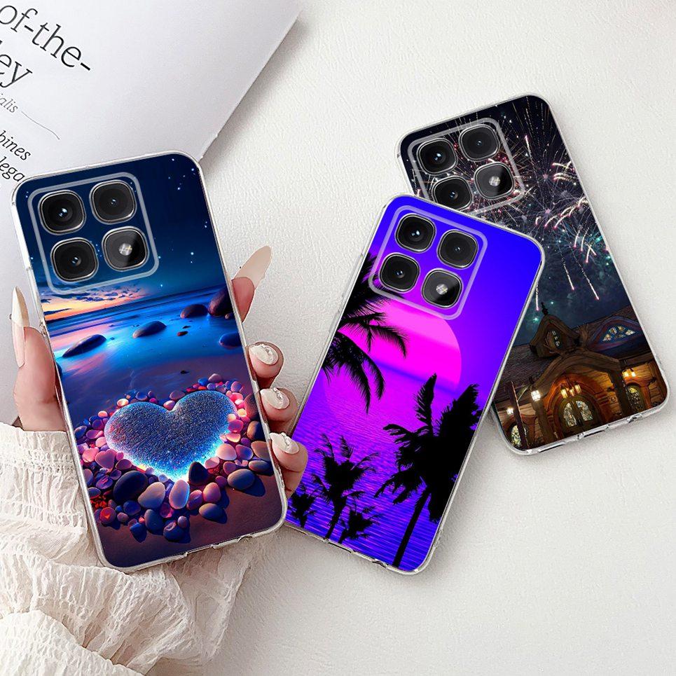 Phone Case For Xiaomi Mi 14T Pro Mi14T Cool Style Tiger Dragon Pattern Clear Soft Silicone TPU Back Cover Xiaomi 14t 5G Coques