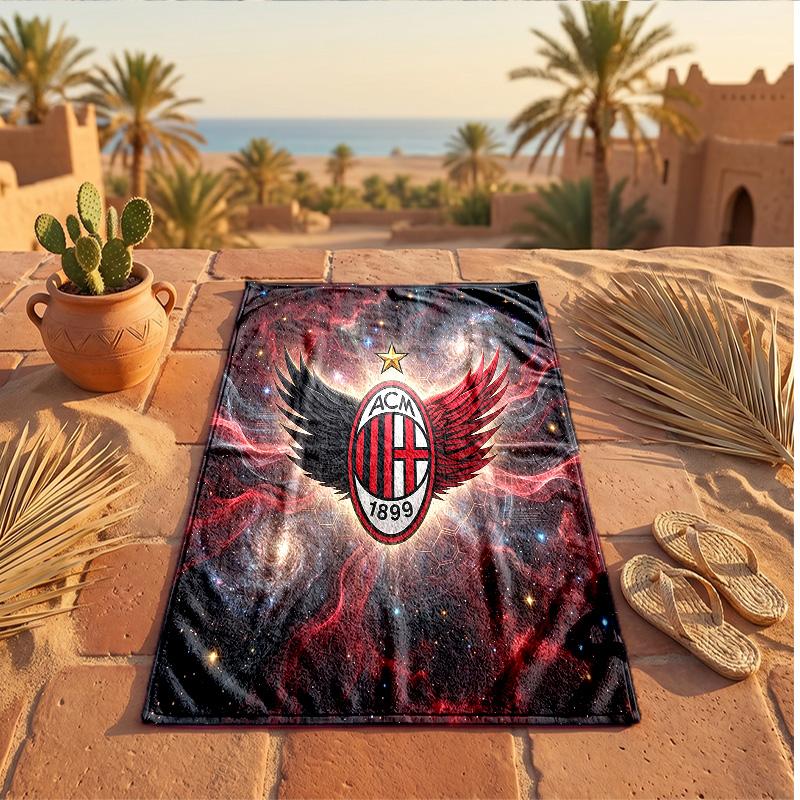 AC Milan Print Microfiber Beach Towel Quick Dry Absorbent Large Towel For Beach Swimming Travel