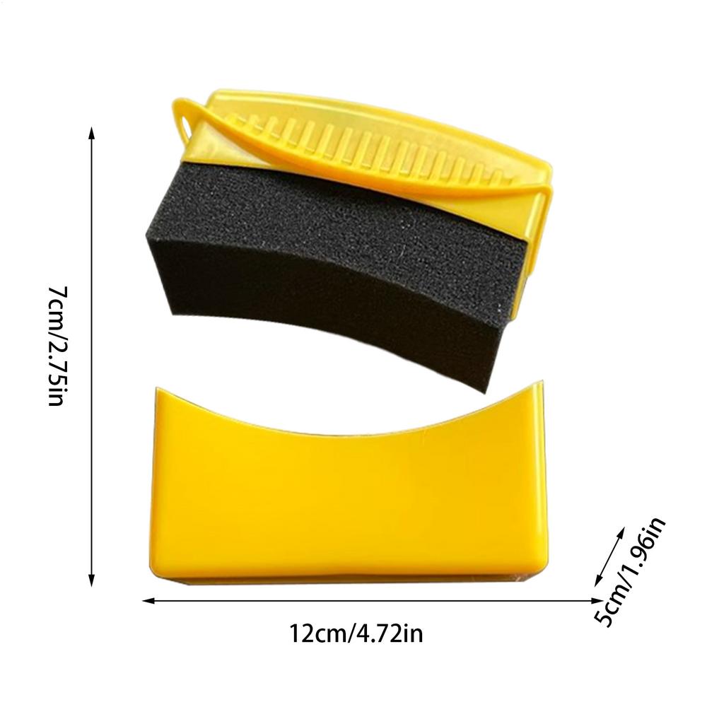 

Flat Curved Car Wheel Polishing Waxing Sponge Brush With Cover ABS Washing Cleaning Tire Contour Dressing Applicator Pads