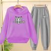 Children's 3-12Yrs Tiger print Pullover Hoodie Boys Girls Toddler Sweatshirt+Trousers Casual Fashion Charming Sports Jogging Set