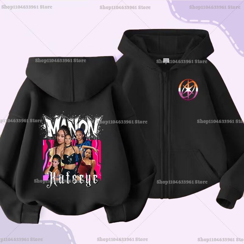 Katseye Children Cardigan Coat Girls Baby Sweet Hooded Zipper Jacket Fashion Kid Sweatshirt Cute Clothes Top Anime Birthday Gift