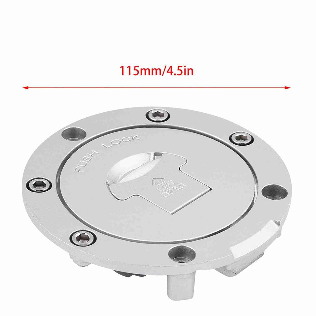 Víčko nádrže Víčko palivové nádrže motocyklu 7 otvorů Nerezový materiál se 2 klíči/šrouby