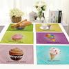 Colorful Dots Table Mats Ice Cream Cake Pattern Table Mat Table Napkin Placemat Kitchen Decoration for Wedding Party
