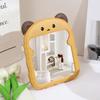 Bedroom Small Makeup Mirror - Cartoon Panda Ear Table Foldable Style, Student Dormitory & Office Use