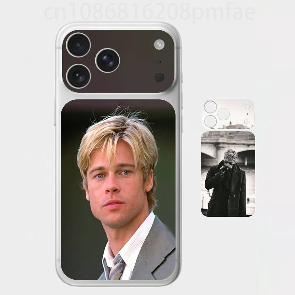 Actor B-Brad P-Pitt Premium Skin Wrap for iPhone 17 Pro/Max, Back Frame Camera Protective Decal (Not Case)