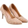 Shoetopia Women'S Block Heel Pumps Cream-Eu36 /Uk3