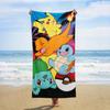 Pokémon Pikachu Charmander Beach Towel Microfiber Quick Dry Flat Print Large Bath Towel For Kids Adults Pool Travel