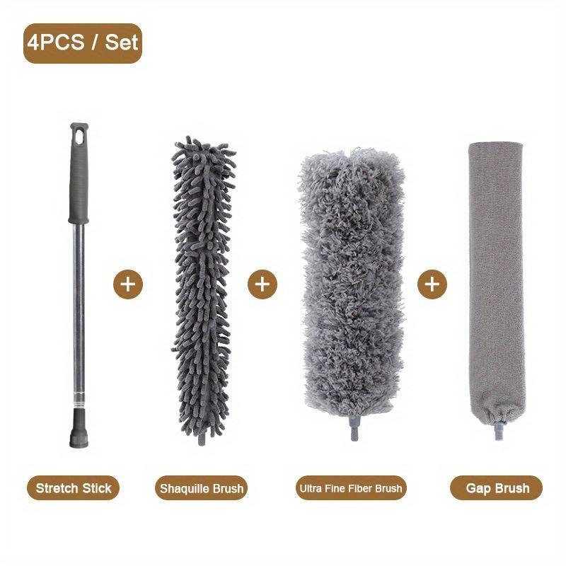 

Портативная щетка для сбора пыли из сверхтонкого волокнаИнструменты для пыли Выдвижная щетка для чистки щелей автомобиля и мебелиБытовые чистящие инструменты