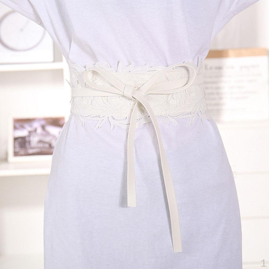 Fashion Lace Belt Waist Band Obi Style Women Bow Tie Waistband for Dress