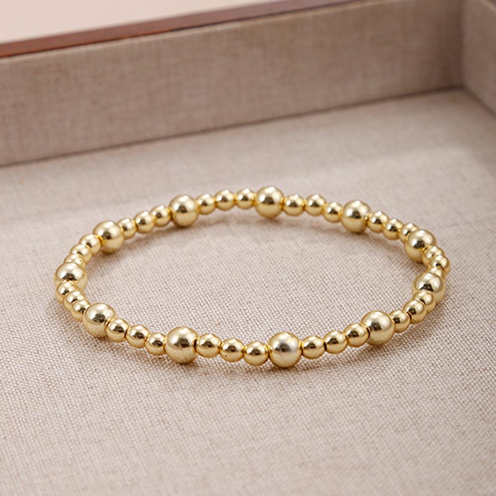 Elegant Blue & White Porcelain Gold Bead Bracelet with Faux Pearls and Layers