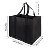 Non-Woven Black And Gray Simple Foldable Portable Non-woven Large Capacity Reusable Grocery Duty Shopping Bags Totes Handbag