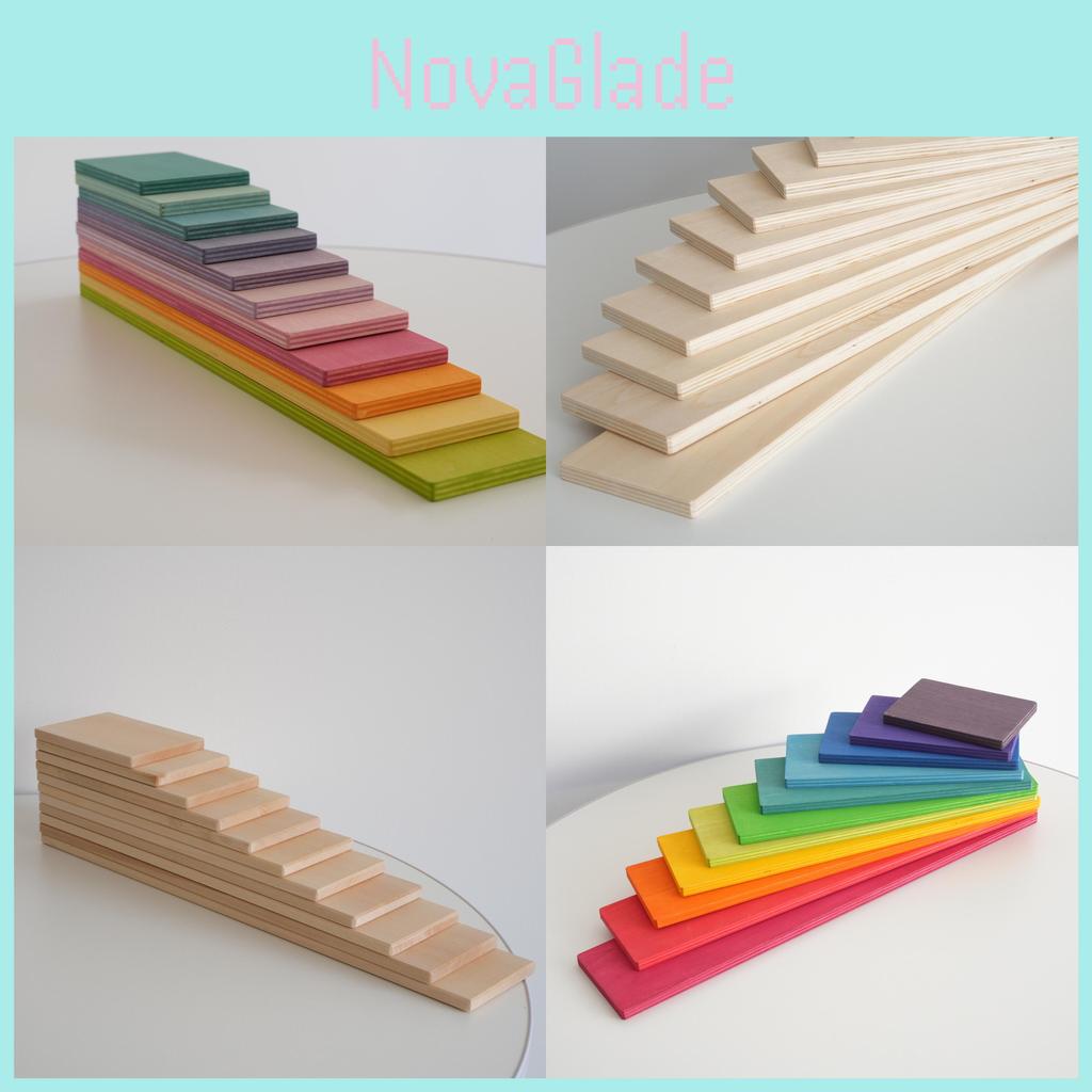 Wooden Rainbow Stacking Blocks For Early Education And Toddler Development