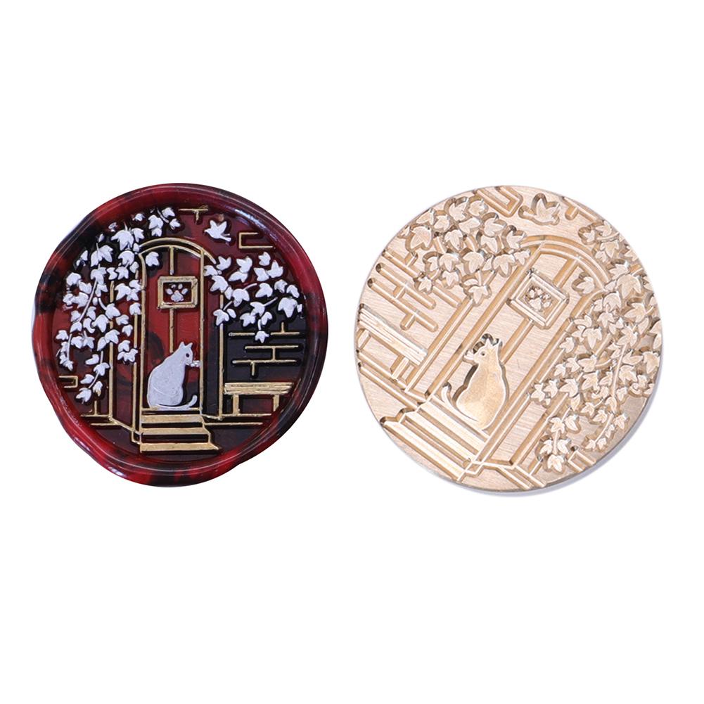 Wax Copper Head Window Pattern Series Vintage Craft Sealing Stamp Head For Cards Envelopes Wedding Invitations Gift Packaging