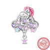 New 925 copper Original Pink Series Boy Love Girl Mom Unicorn Butterfly Infinite Heart Beads Fit Pantaro Charms Bracelet Zircon