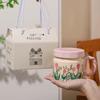 Ceramic Cup With Lid Mug High Value Water Cup Office Cup Souvenir Coffee Cup Women Breakfast Cup Men