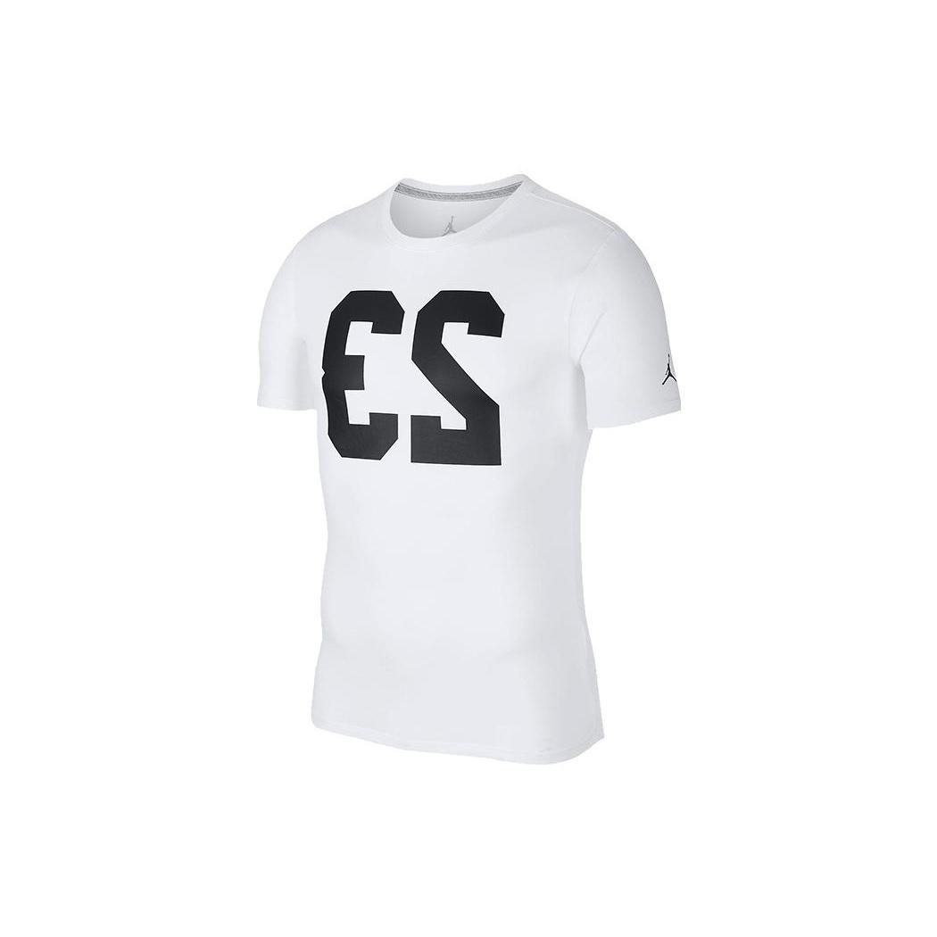 Air Jordan Iconic 23 T-Shirts  White Black  Men s AV8383-100 XS