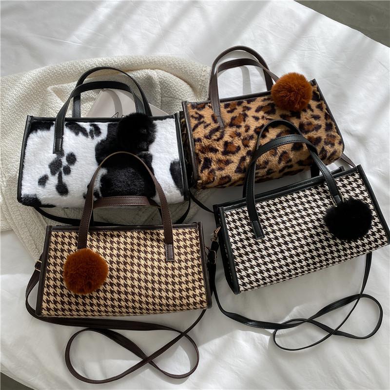 Frozen Plush Fabric Tote Bag With Zipper Closure For Casual Outings