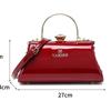 2025 New Patent Leather Bag Trendy Clip Chain Middle-aged Women's Bag Fashion Versatile Single Shoulder Crossbody Underarm Women's Bag