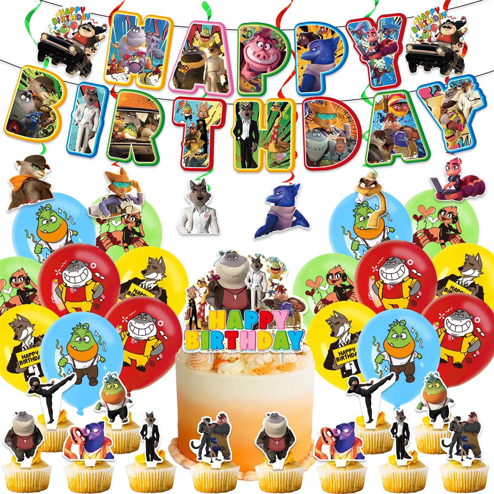 

Тематическое украшение на день рождения Флаг на день рождения Торт с подвесной композицией One Size