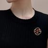Holle Pruimenbloesem Broche met Rode Zirkonia Witte Strass Steentjes Chinese Stijl Pakken Jassen Sjaals Tassen