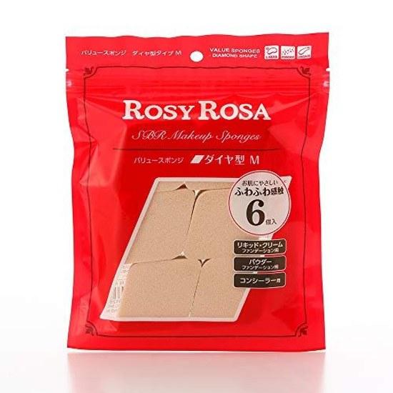 Rosy Rosa Value Sponge Diamond Shape 6P