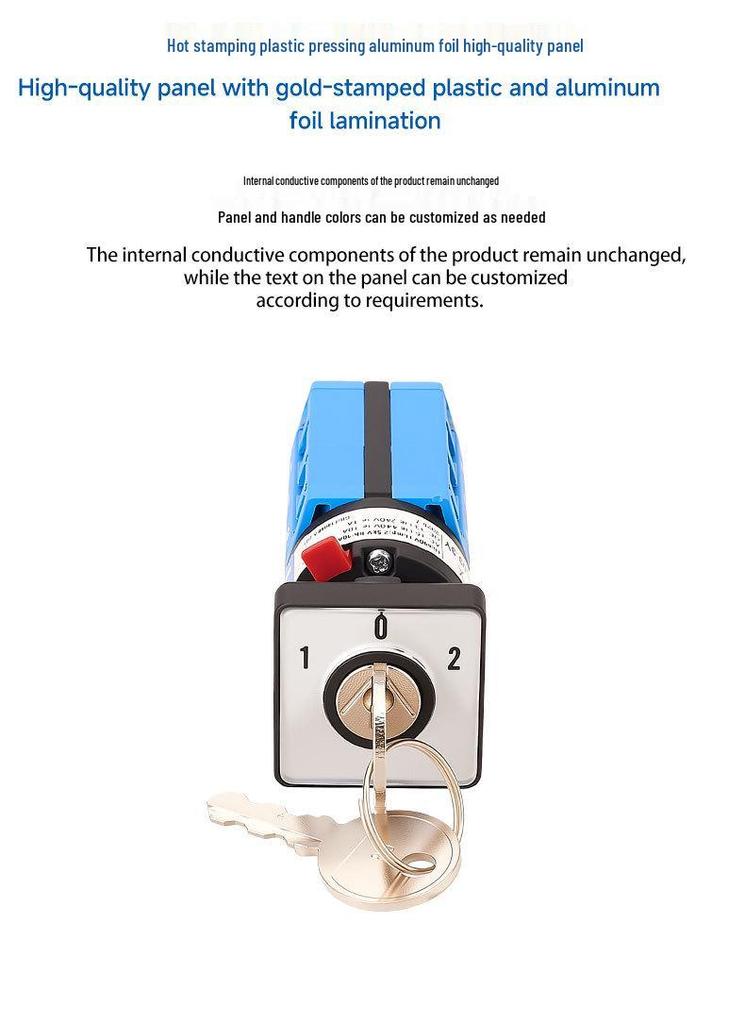 Zhuochao SZW26X-10C/D303.3Y Panel Mount Lockable Changeover Switch