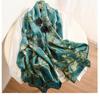 Silk Scarf Women'S Versatile Light Luxury Calla Lily Long Mulberry Silk Scarf Anti-Sun Shawl