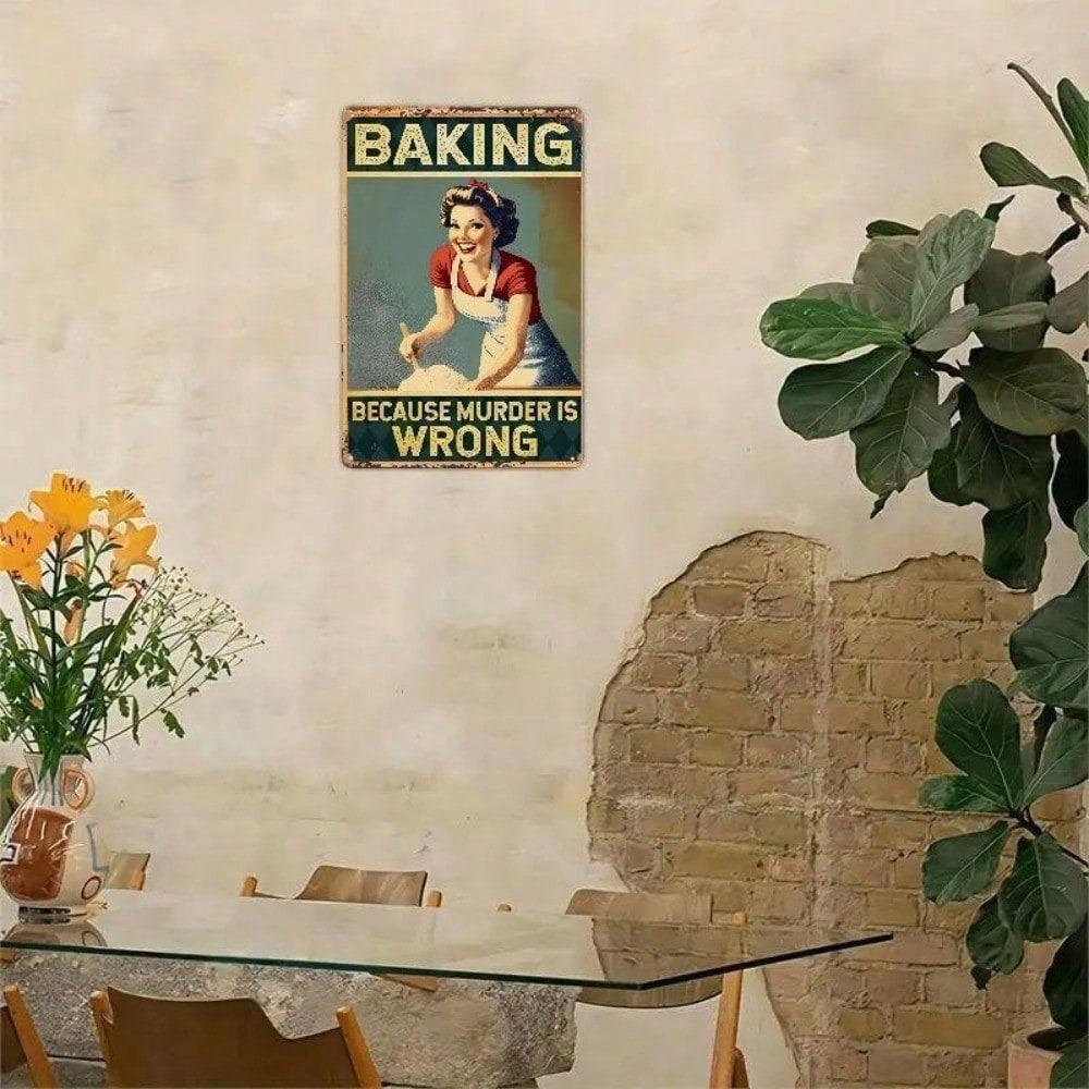 Vintage Tin Metal Sign Retro Kitchen Wall Decor Funny Quote Home Bar Cafe Art