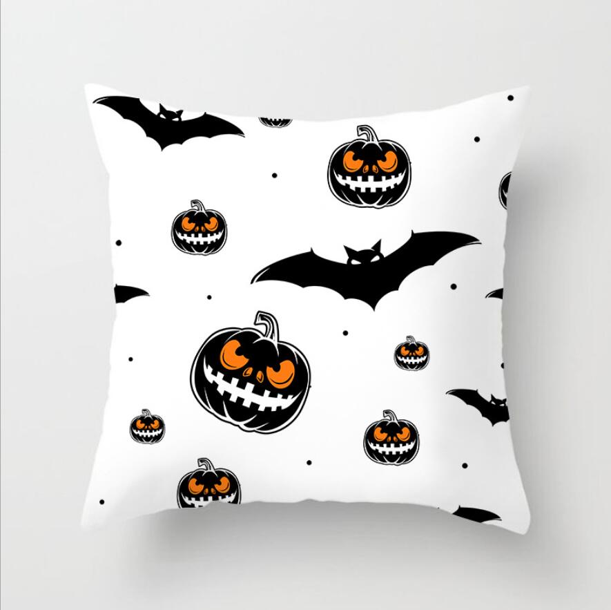 New Style Hello Halloween Print Pillow Case Polyester Festival Home Decor Fabric Sofa Pillowcase Comfortable Car Cushion Cover