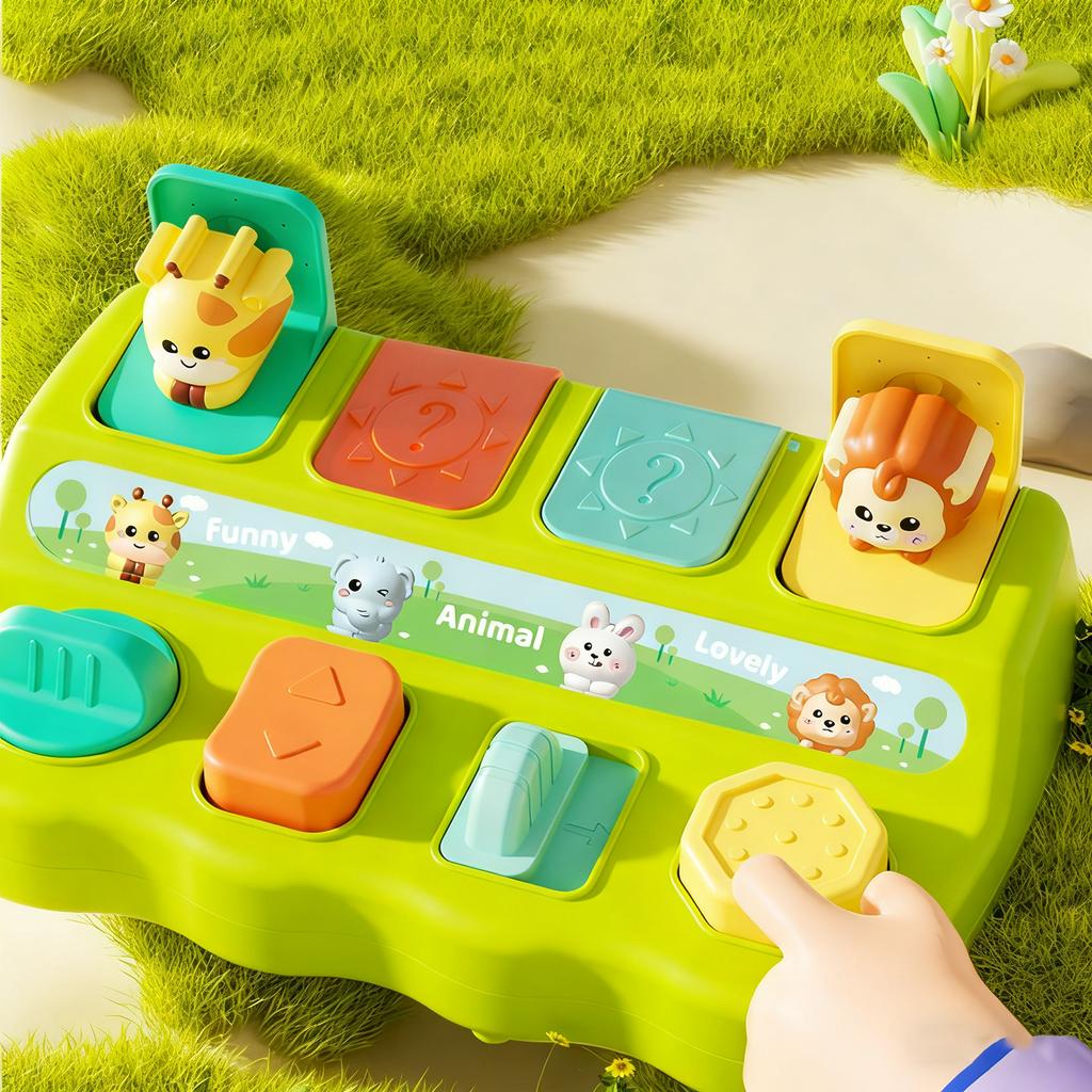 Children's Early Education Puzzle Toy Cute Pet Surprise Box Hide And Seek Upmechanism Box