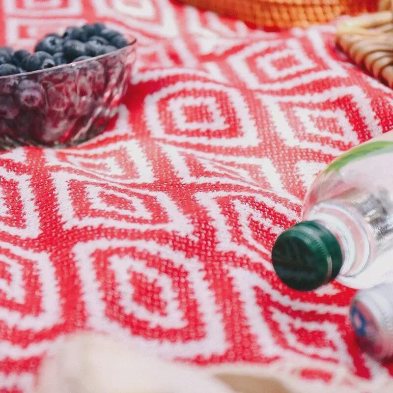 Nordic Style Portable Outdoor Picnic Mat - Pure Cotton, Moisture-Proof, Ideal for Camping and Photography.