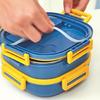 Elegant Two Level Lunch box with Seal Lid Unique Multi Layer Food Storage Box for Business Lunches and Outdoor Picnics