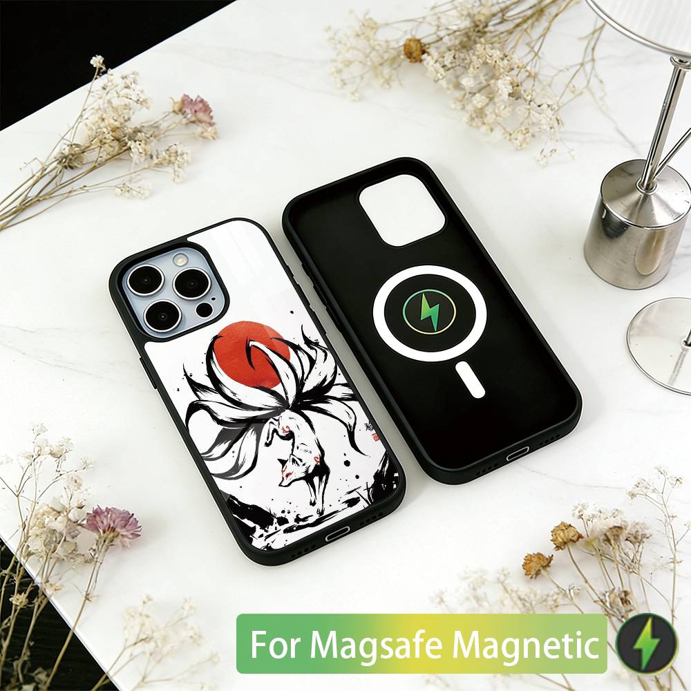 

Nine tailed fox Phone Case For iPhone17,16,15,14,13,12,11 Plus,Pro Magnetic For Magsafe Wireless Charging iPhone16