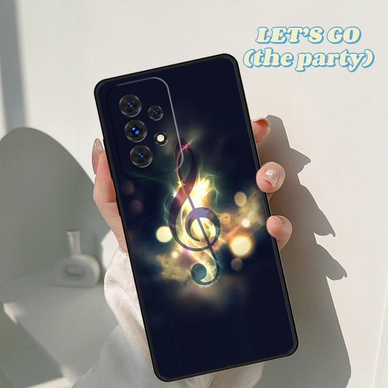 Music Notes phone case For Samsung Galaxy A42 A31 A40 A51 A71 A32 A80 A91 A52 A72 A73 A20e A21S A50 A70 A11 A12 Cover