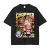 Unisex Oversized Anime Washed T-shirt Men One Piece Streetwear Women Short Sleeved Graphic Tee Summer Harajuku Casual Top HipHop