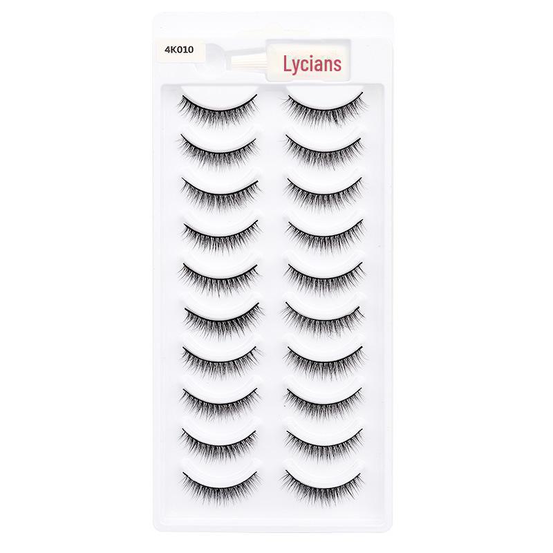Ten Pairs 3D Stereo Messy Cross Short Lashes for Student, Daily, and Bridal Makeup